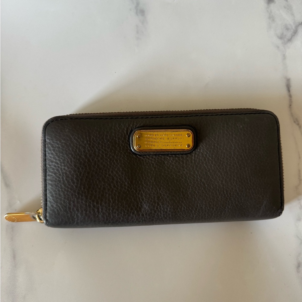 Marc by Marc Jacobs Gold Hardware Wallet with Zipper